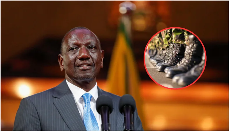 President William Ruto has announced that all shoes for Kenya’s security agencies will be locally manufactured, in a policy aimed at boosting domestic production, reducing imports, and creating jobs through expanded industrial parks and local leather industry growth.