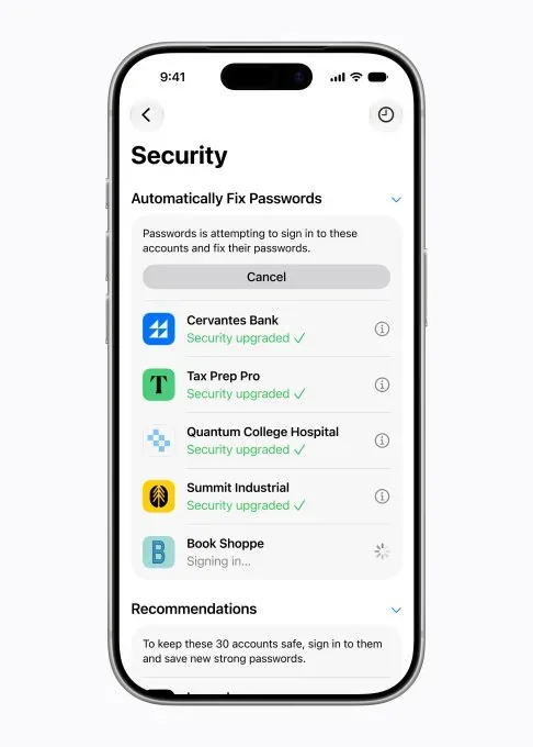 Password update