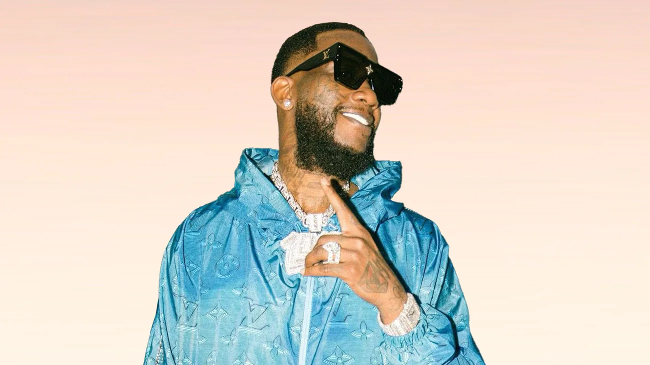 Gucci Mane speaks during an interview  discussing his mental health journey and recovery.