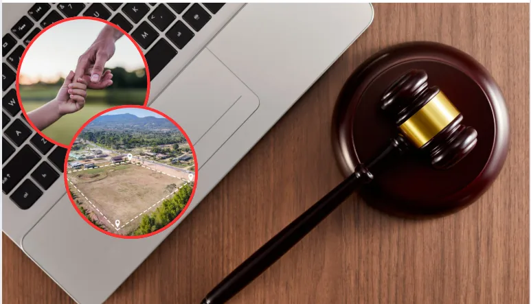 A Kenyan title deed and land documents representing a court ruling on registered land ownership rights.