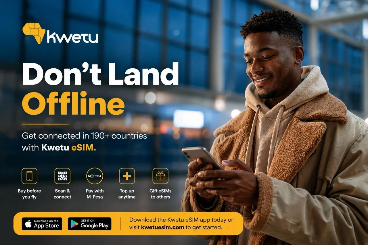 Stay connected from the moment you land with Kwetu eSIM travel data.