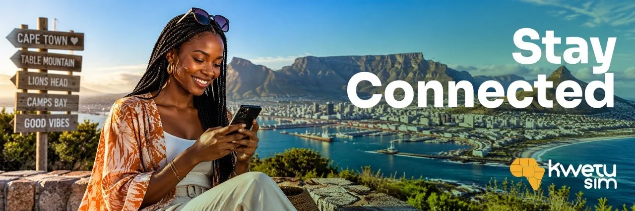 Traveler using a smartphone with a global eSIM while traveling across multiple countries.