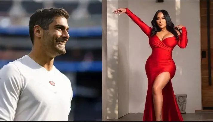 An image illustration of Jimmy Garoppolo and Alexandra King