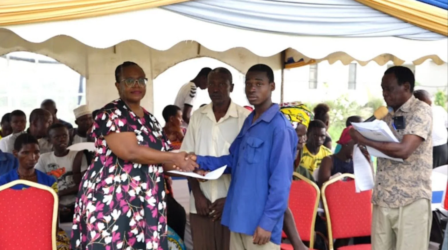 Photo of students being awarded scholarships
